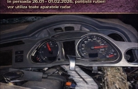 PESTE 440 DE SANCȚIUNI CONTRAVENȚIONALE PENTRU VITEZĂ